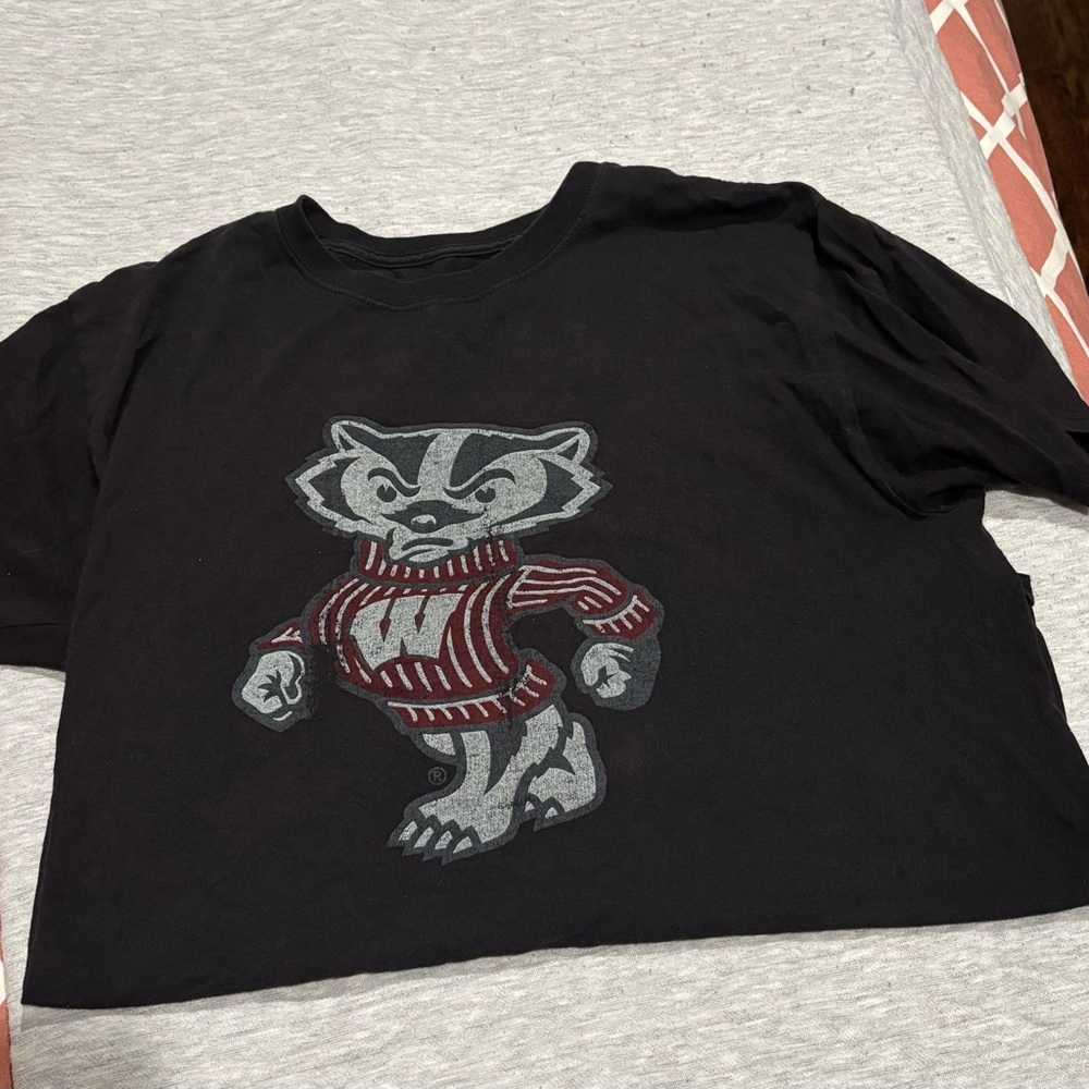 Champion Black Short Sleeve Tee with Graphic Design